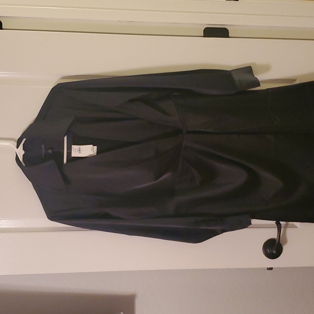 Satin wrap mini dress
